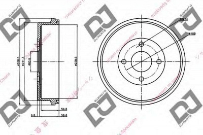 DJ PARTS br1091 -  Тормозной барабан